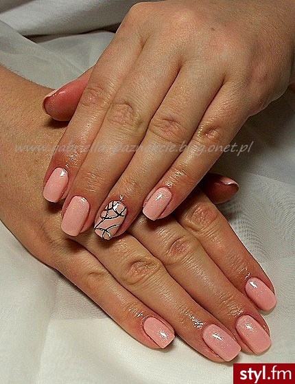 manicure hybrydowy  - Kwadratowe Żelami Naturalne Paznokcie
