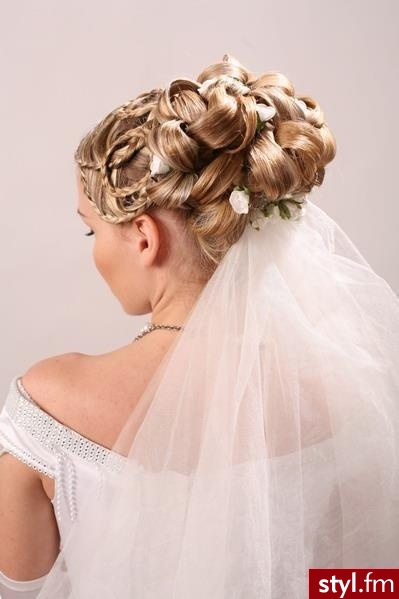 Blond Upięcie Kręcone Ślubne Długie Fryzury