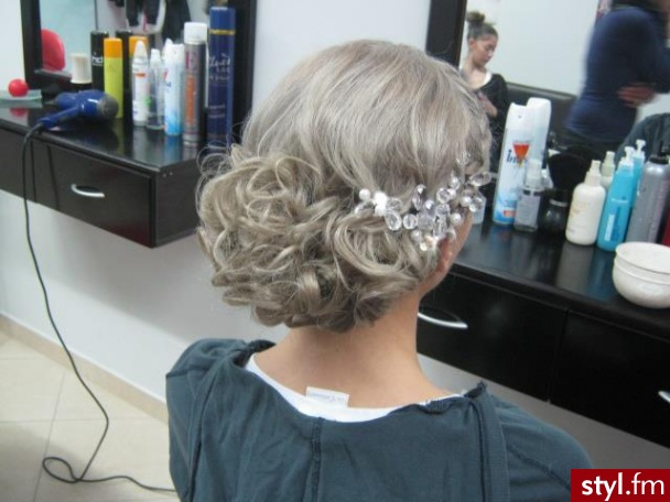 Blond Upięcie Kręcone Wieczorowe Długie Fryzury