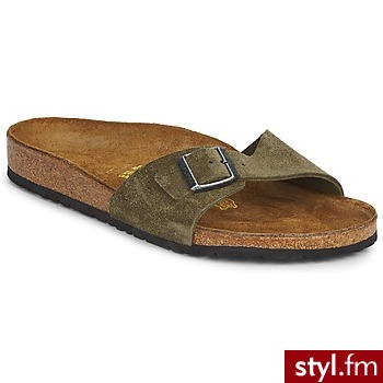 Birkenstock Klapki MADRID KAKI - Klapki Buty Moda