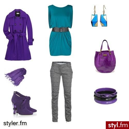 fiolet. Zestaw w modnym kolorze tego sezonu- fiolecie. - Styler