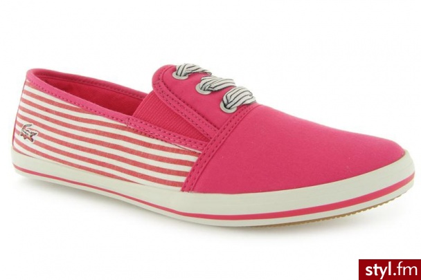Lacoste FABIAN AP PINK WHITE - Balerinki Buty Moda