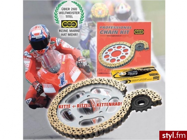 Regina zestaw napędowy firmy Standard do SUzUKI DR 125 SM '09- - Pozostałe Buty Moda