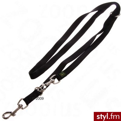 Hunter Vario Basic czarna smycz - Dł. x szer.: 200 x 2 cm - Psy Zwierzaki