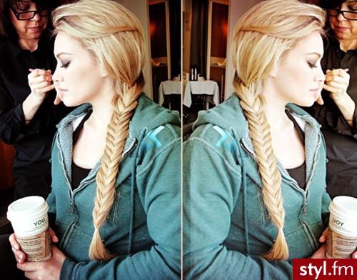 Blond Warkocze Proste Na co dzień Długie Fryzury