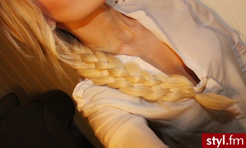 Blond Warkocze Proste Na co dzień Długie Fryzury