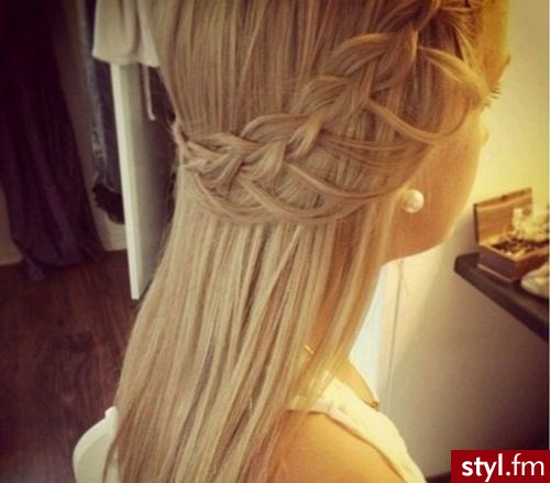 Blond Rozpuszczone Proste Wieczorowe Długie Fryzury