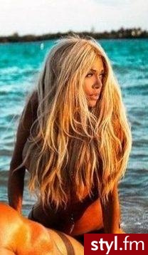 Blond Rozpuszczone Proste Na co dzień Długie Fryzury