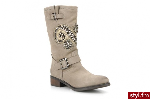 Coco et abricot PÓŁBUTY I BOTKI ASTON BY COCO ET ABRICOT (Szary) - Botki Buty Moda