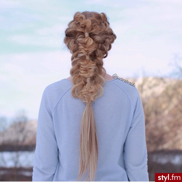 Blond Warkocze Proste Na co dzień Długie Fryzury