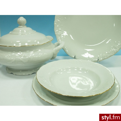 Porcelana krzysztof serwis obiadowy 12/43 fryderyka obwoluta złota - Pozostałe Biżuteria Moda