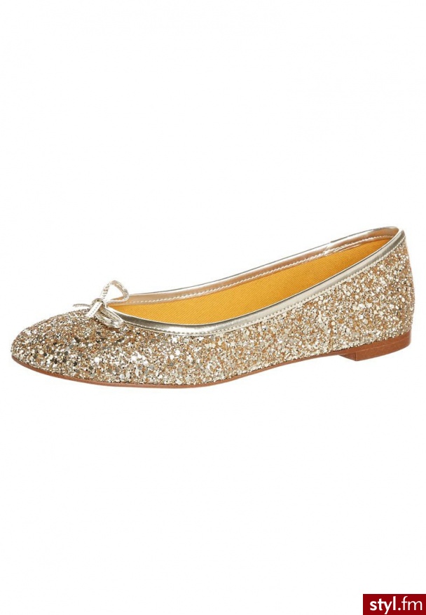 Jonny´S Vegan Glitter Baleriny Złoty - Balerinki Buty Moda