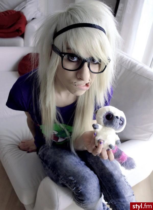 EMO Alternatywne Średnie Fryzury