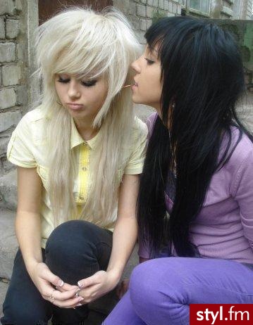 EMO Alternatywne Średnie Fryzury