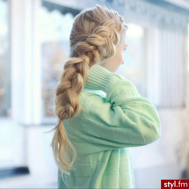 Blond Warkocze Proste Na co dzień Długie Fryzury