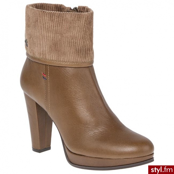 TOMMY HILFIGER Botki Megan 12 FW56814790 (Mistry Taupe) 287 - Botki Buty Moda