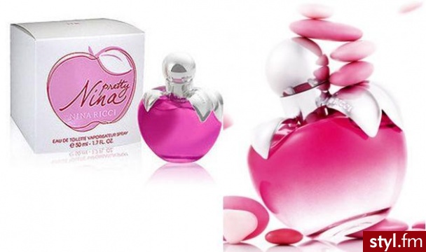 Pretty Nina Nina Ricci - podstawa zapachu to piżmo wanilia i karmel dodatkami są zielone jabłko malina jaśmin oraz grejpfrut - Misz-masz
