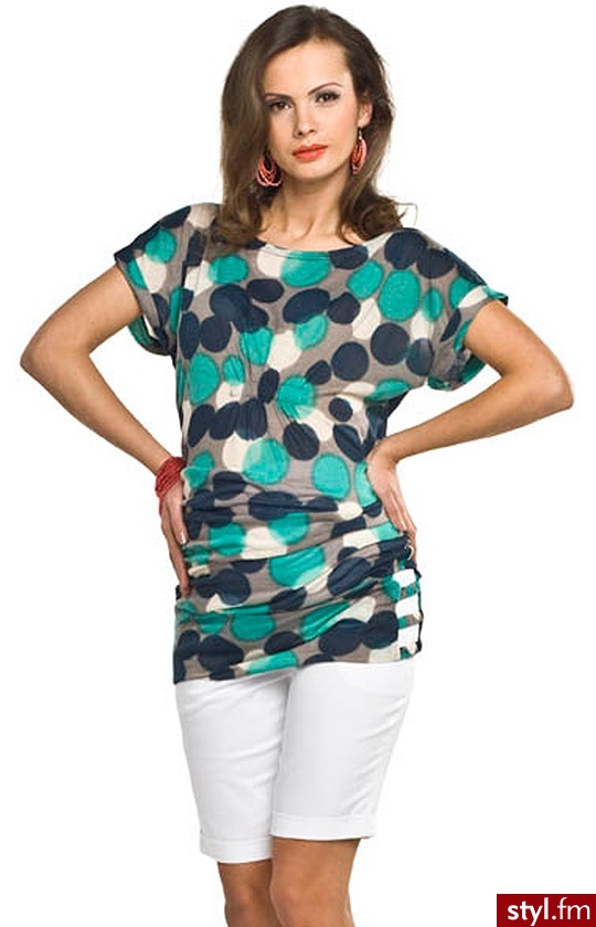 Torelle Mango bluzka (turkusowo-szary) - Tuniki Ciuchy Moda