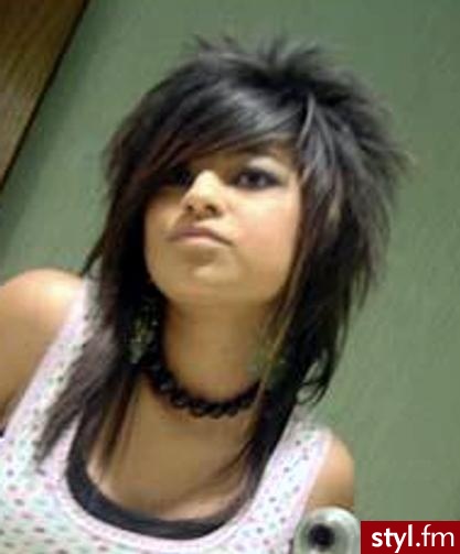 EMO Alternatywne Średnie Fryzury