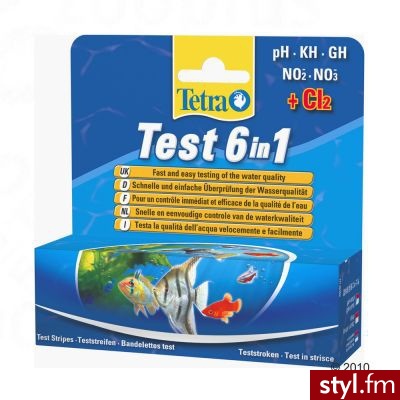 TetraTest 6 w 1 Paski do testowania jakości wody - 25 pasków - Paski Dodatki Moda