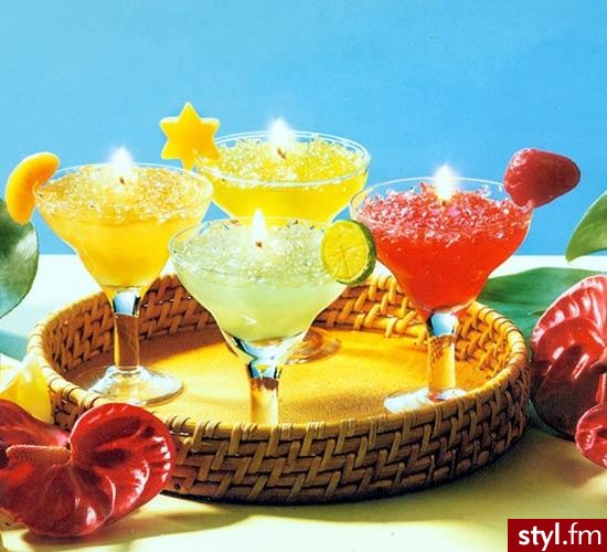 4 świeczki wyglądem przypominające drinki Margerita - 35$ - Gadżety Inne Moda