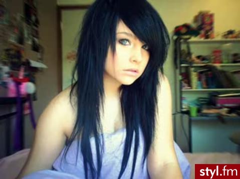 EMO Alternatywne Średnie Fryzury
