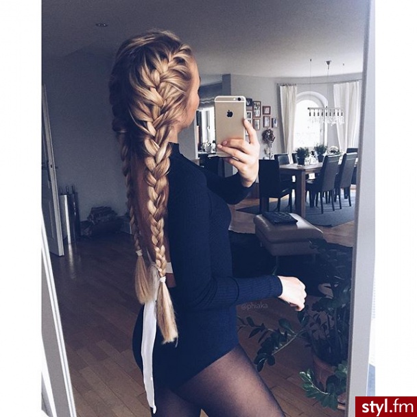 Blond Warkocze Proste Na co dzień Długie Fryzury