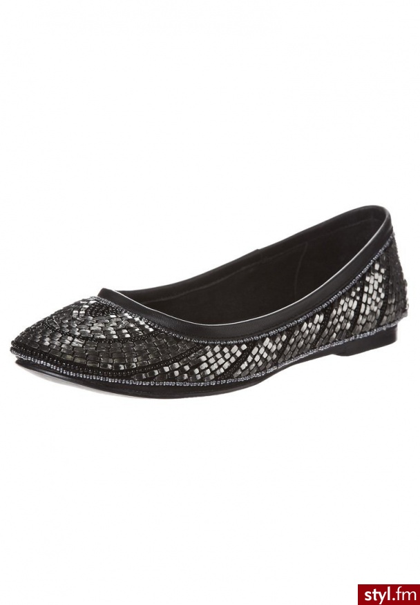 Bullboxer Baleriny czarny 07ENA0002 - Balerinki Buty Moda