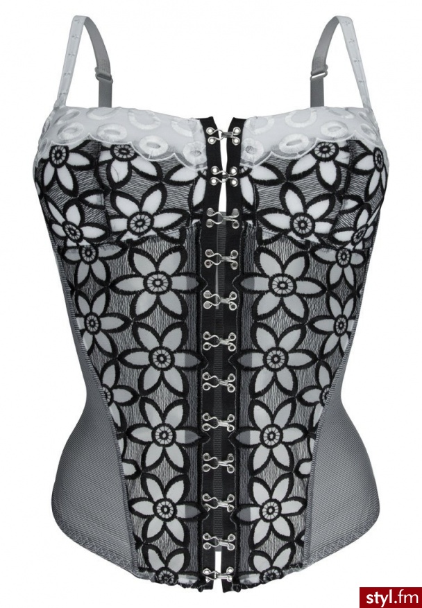 Maison Lejaby EDELWEISS Gorset szary (13473) - Gorsety Bielizna Moda