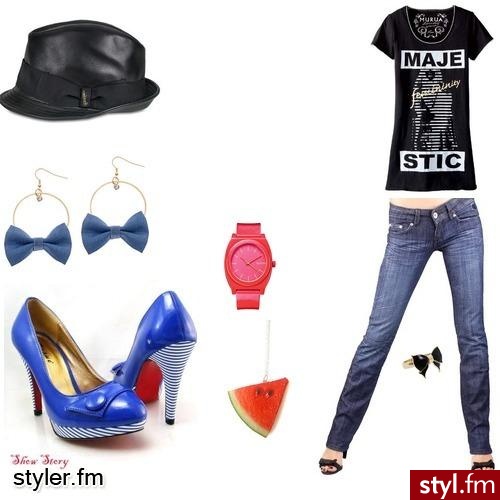 troche punku ;d. niebieski, czarny i czerwony. - Styler