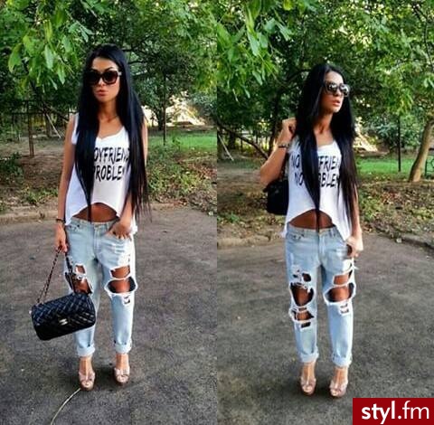 Jeansy Spodnie Moda