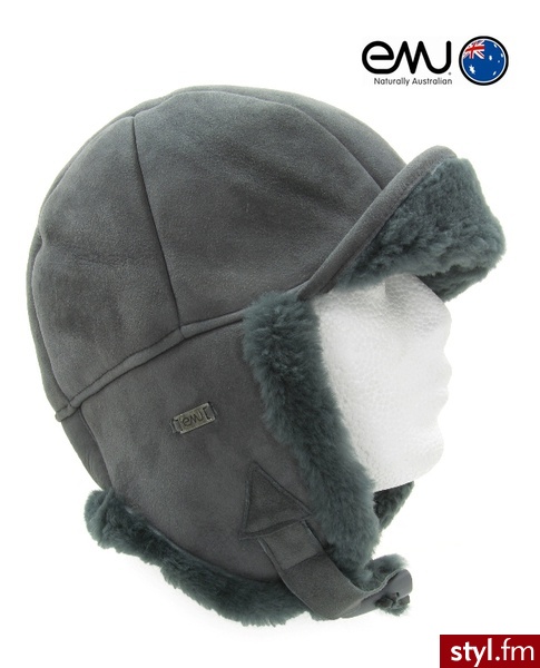Emu CzAPKA PILOTKA SUPER TUBES HAT GREY - Nakrycia głowy Dodatki Moda