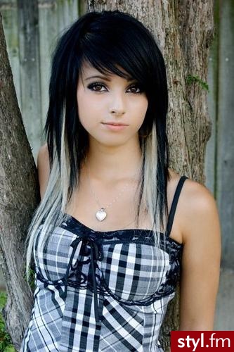 EMO Alternatywne Średnie Fryzury