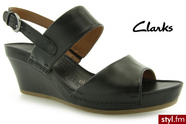 Clarks Rusty Style Black Leather - Koturny Buty Moda