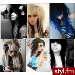 EMO Alternatywne Średnie Fryzury