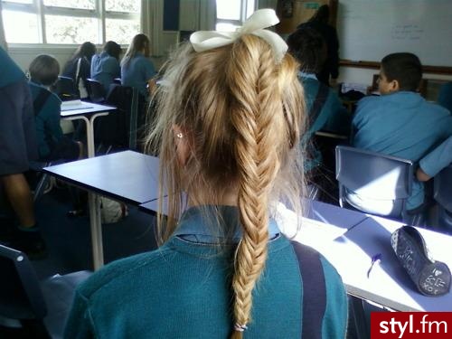 Blond Warkocze Proste Na co dzień Długie Fryzury