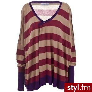 TSUMORI CHISATO AW10/TC09KN066 RED/BEIGE WOOL/SILK MAGLIA - Polyvore. Pobrano ze strony: http://www.polyvore.com/tsumori_chisato_aw10_tc09kn066_red/thing?id=20486254 - Pozostałe Ciuchy Moda