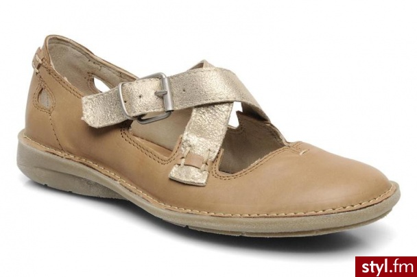 Khrio Balerinki Kopi Beżowy - Balerinki Buty Moda