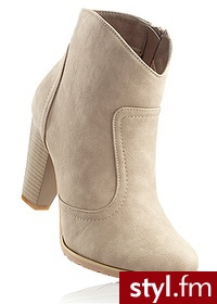 Bonprix Botki beżowy 906380_25170 - Botki Buty Moda