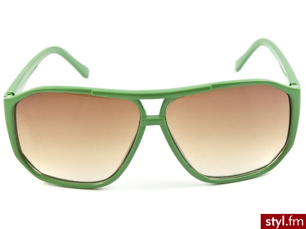 OKULARY AVIATOR zIELONE - Okulary Dodatki Moda