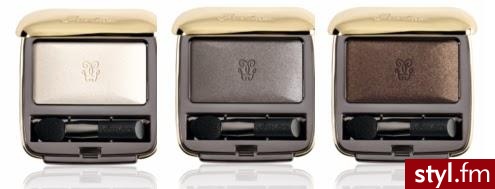 GUERLAIN Ombre Eclat 1 Couleur - in 3 colours: 143 L'Instant d'une Etreinte - iridescent white, 186 L'Instant d'une Ondée - flannel grey and 187 L'Instant d'un Soupir - intense bronze Cena: $40 - Misz-masz