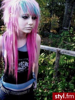 EMO Alternatywne Średnie Fryzury
