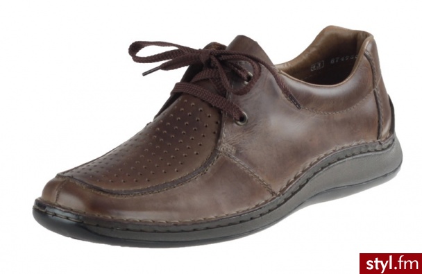 Rieker Półbuty 05226 Brązowe - Półbuty Buty Moda