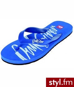 Quiksilver Klapki męskie ECHO SCRIPT niebieskie roz.47 - Klapki Buty Moda