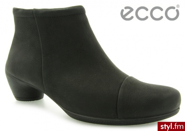 Ecco BOTKI SCULPTURED BLACK - Botki Buty Moda