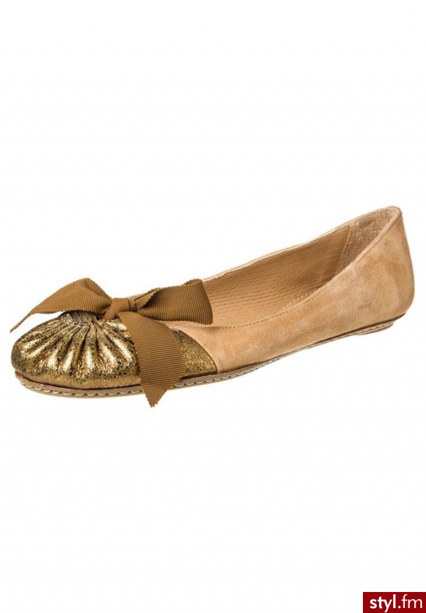 MALOLES ZOE Baleriny beżowy - Balerinki Buty Moda