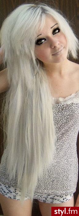 Blond EMO Alternatywne Długie Fryzury