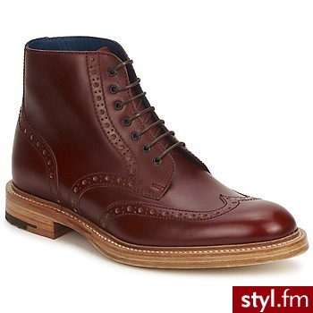 Barker Buty  Butcher Bordeaux Kozaki Odcienie beżu i brązu - Kozaki Buty Moda