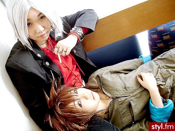 Gokudera , Tsuna. cosplay gokudery i tsuny : d - Średnie Męskie Fryzury