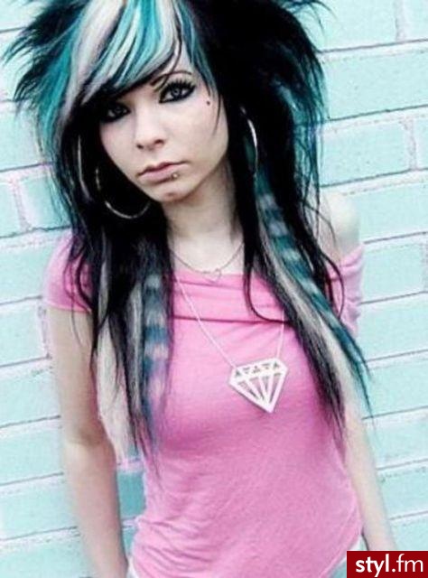 EMO Alternatywne Średnie Fryzury